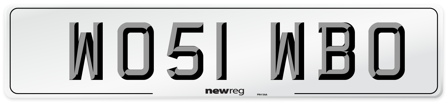 WO51 WBO Number Plate from New Reg